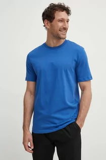 Koszulki męskie - BOSS t-shirt bawełniany męski kolor fioletowy gładki 50468347 - Boss - grafika 1