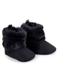 Kozaczki niemowlęce niechodki na rzepy czarne 0-6 miesięcy YOCLUB - Buty dla dziewczynek - miniaturka - grafika 1