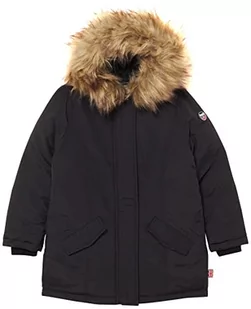 Lonsdale Dziewczęca kurtka zimowa Irton z kapturem, czarny, S - Kurtki i płaszcze dla dziewczynek - miniaturka - grafika 1