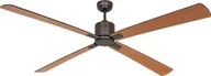 Wentylatory sufitowe - Energooszczędny wentylator sufitowy z pilotem Eco Neo III 180 cm brązowe łopatki czarny / teak - miniaturka - grafika 1