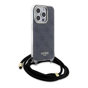 Etui Guess GUHCP15XHC4SEK Apple iPhone 15 Pro Max hardcase Crossbody Cord 4G Print czarny/black - Etui i futerały do telefonów - miniaturka - grafika 4