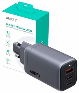 Ładowarka sieciowa PA-B6U OmniaMix II GaN 3xUSB (2xUSB C + 1xUSB A) 67W QC PD AFC SCP PPS UFCS - Ładowarki do telefonów - miniaturka - grafika 1