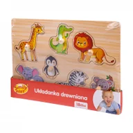 Układanki dla dzieci - Smily Play, układanka drewniana Zoo Uchwyty - miniaturka - grafika 1