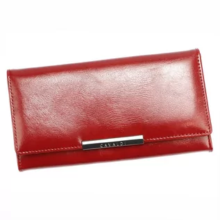 Portfele - Damski portfel Cavaldi PX22-21 czerwony skóra ekologiczna + skóra naturalna - grafika 1