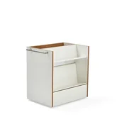 Meble do szkół i przedszkoli - Wózek na książki STORY, dwustronny, 876x542x800 mm, biały - miniaturka - grafika 1