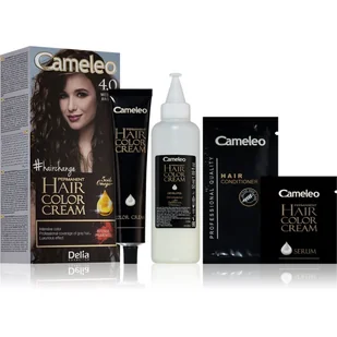 DELIA Cosmetics Cameleo HCC Farba permanentna Omega+ nr 4.0 Medium Brown 1op - Farby do włosów i szampony koloryzujące - miniaturka - grafika 1