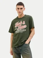 Koszulki męskie - Jack&Jones T-Shirt Logo 12279535 Zielony Standard Fit - miniaturka - grafika 1