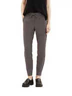 Spodnie damskie - TOM TAILOR Damskie spodnie materiałowe z dżerseju Loose Fit, 32251 - Dark Mineral Grey, 36W / 32L - miniaturka - grafika 1