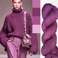 Swetry damskie - TEMU Nowy Jesienno-Zimowy Kardigan Niszowy dla Kobiet, Sweter w Stylu Fioletowym Luźnym Wysokim Kołnierzem, Casualowa Elegancka Jesienna Odzież - miniaturka - grafika 1