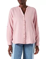 Koszule damskie - Springfield Damska koszula Camisa Manga Larga Lino Cuello Mao, pomarańczowy, 32 PL - miniaturka - grafika 1