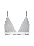 Biustonosze - Calvin Klein Damski biustonosz trójkąt Ll, szary, XL - miniaturka - grafika 1