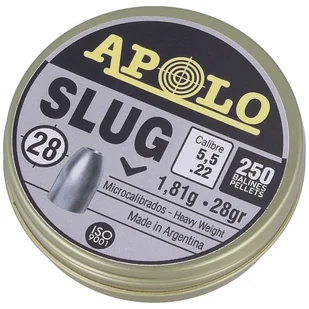 Śrut Apolo Slug 28 5.5 mm, 250 szt. 1.81g/28.0gr (19302) - Amunicja do wiatrówek - miniaturka - grafika 1