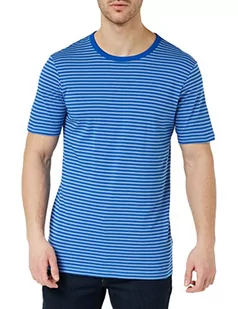 G-STAR RAW Męski t-shirt w paski Slim, Wielokolorowy (Lake/Lapis Blue Stripe C339-d953), M - Koszulki męskie - miniaturka - grafika 1