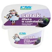 Desery mleczne - Rolmlecz Serek śliwka w czekoladzie 200 g - miniaturka - grafika 1