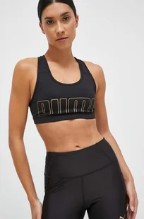 Puma biustonosz sportowy 4Keeps kolor czarny wzorzysty - Bielizna sportowa damska - miniaturka - grafika 1