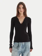 Swetry damskie - Patrizia Pepe Sweter 2K0331/K7S0-K103 Czarny Regular Fit - miniaturka - grafika 1