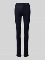 Spodnie damskie - Jeansy o kroju skinny fit z 5 kieszeniami - miniaturka - grafika 1