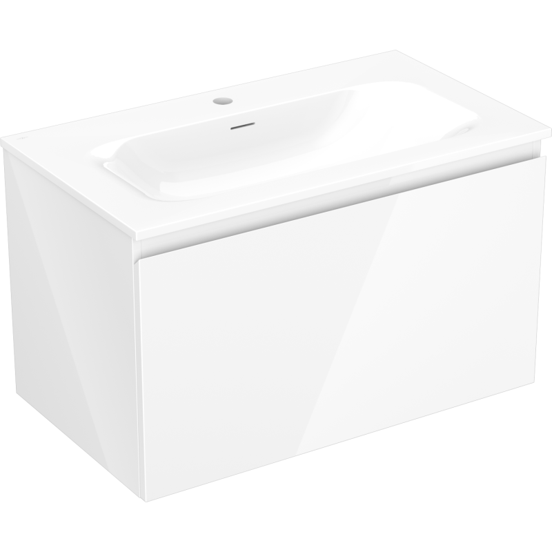 Mexen Orio szafka łazienkowa 80 cm z umywalką Vela, 1 szuflada, biała połysk - 91A10-08047-1-BF00-W23M00