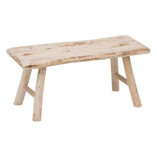 Ławka drewniana rustykalna 70x27 cm beż - Ławki do przedpokoju - miniaturka - grafika 1