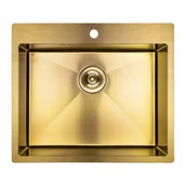 Zlewozmywaki - Laveo SAM G10T Zlewozmywak stalowy1 komoraWymiary 510x590x200 mm Wymiar szafki 600 mmWyko$526czenie z$527oteW zestawie z syfonem - miniaturka - grafika 1