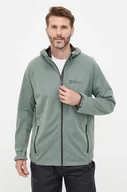 Kurtki i kamizelki sportowe męskie - Jack Wolfskin kurtka outdoorowa Feldberg Hoody kolor zielony - miniaturka - grafika 1