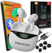 Słuchawki - Wenom WGM 15pro ENC TWS białe - miniaturka - grafika 1