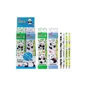Ołówki - Squishy Ołówek z gumką Panda 4szt mix - miniaturka - grafika 1