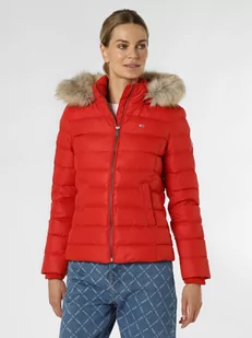Tommy Jeans - Damska kurtka puchowa, czerwony - Kurtki damskie - miniaturka - grafika 1