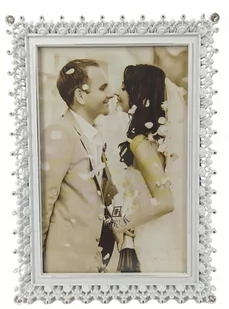Ramka 10x15 elegancka glamour biała królewska - Ramki na zdjęcia - miniaturka - grafika 1