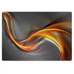 Mata ochronna pod fotel Abstrakcja pomarańczowa 140x100 cm - Podnóżki, podpórki, podkładki - miniaturka - grafika 1