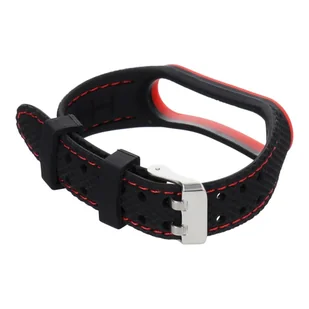 Pasek Lifestyle Braders do Xiaomi Mi Band 5 / 6 czarno-czerwony - Akcesoria do smartwatchy - miniaturka - grafika 6