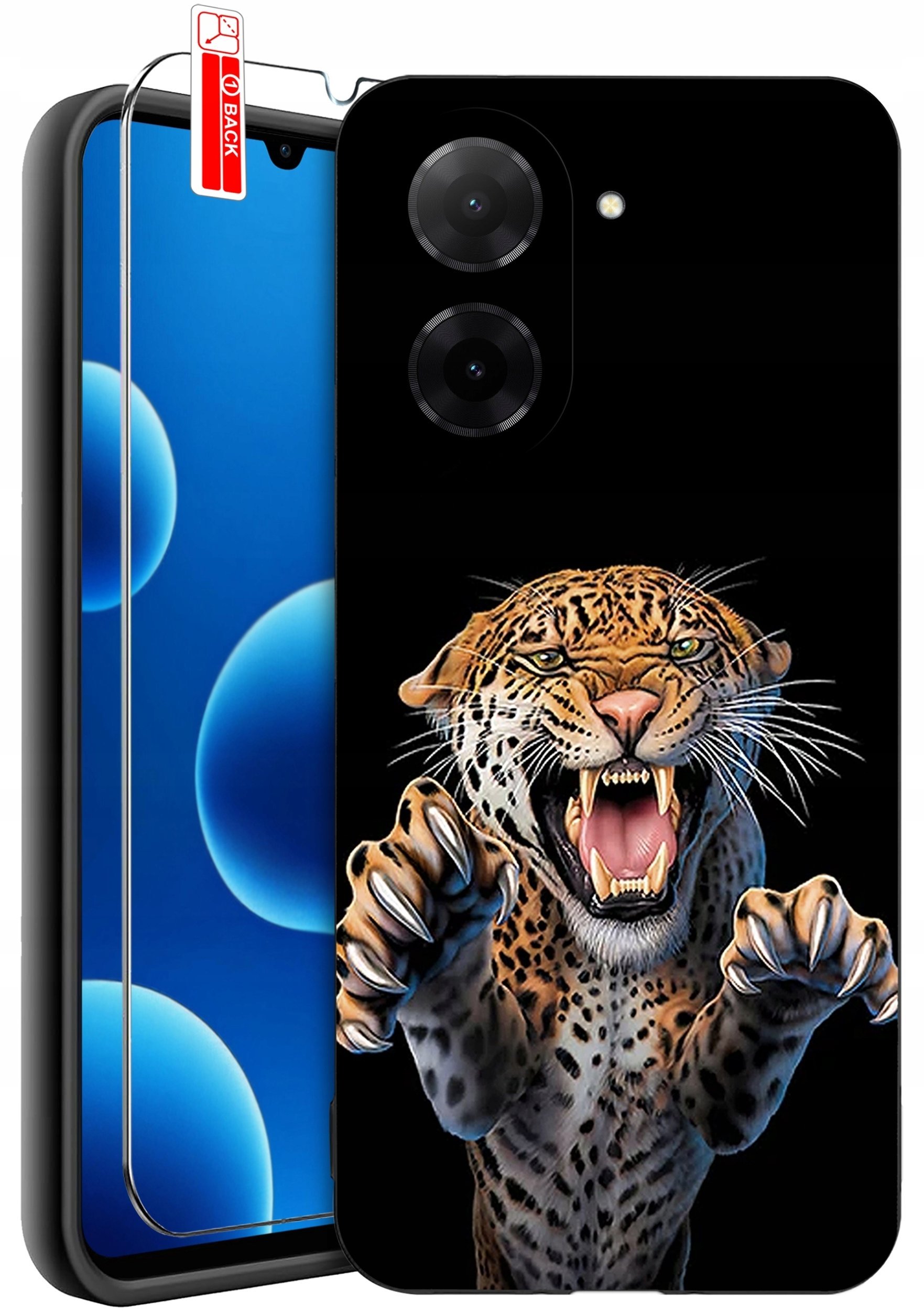 ETUI do Xiaomi Redmi A5 WZORY SILIKONOWE MATT CASE + SZKŁO 9H