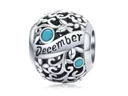 Pandora Valerio.pl Rodowany srebrny charms do miesiąc grudzień month december cyrkonie srebro 925 CHARM225 CHARM225