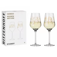 Kieliszki - Zestaw 2 kieliszków do białego wina Ritzenhoff Sagengold - miniaturka - grafika 1