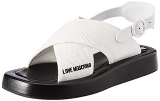 Sandały damskie - Love Moschino sandały damskie, biały, 37 eu - grafika 1