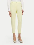 Spodnie damskie - Maryley Spodnie materiałowe 25EB52Z/M24/43LL Żółty Regular Fit - miniaturka - grafika 1