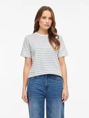 Koszulki i topy damskie - Vila Koszulka "Vinora" w kolorze zielono-białym - miniaturka - grafika 1