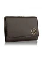 Portfele - Betlewski, portfel damski mały z ochroną RFID, skórzany, brązowy - miniaturka - grafika 1