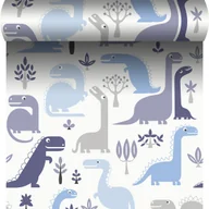 Tapety - Tapeta dla dzieci Dino niebieska winylowa na flizelinie - miniaturka - grafika 1