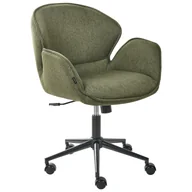 Fotele i krzesła biurowe - Beliani Krzesło obrotowe BELMAR Zielony - miniaturka - grafika 1