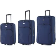 Walizki - Zestaw walizek SEMI LINE T5681-0 Granatowy - miniaturka - grafika 1