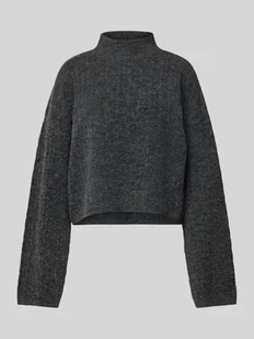 Sweter z dzianiny z golfem model ‘SMILLA’ - Swetry damskie - miniaturka - grafika 1