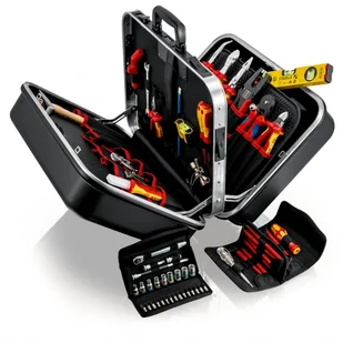 Knipex 00 21 42 walizka na narzędzia Czarny Kopolimer akrylonitrylo-butadieno-styrenowy (ABS), Aluminium, Odlane aluminium, Duraluminium - Skrzynki i torby narzędziowe - miniaturka - grafika 1