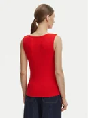 Koszulki i topy damskie - Tommy Hilfiger Top WW0WW47807 Pomarańczowy Slim Fit - miniaturka - grafika 1