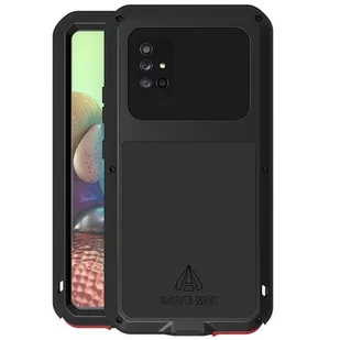 Love Mei Etui Pancerne + szkło Galaxy A71, czarne 6932809614208 - Etui i futerały do telefonów - miniaturka - grafika 1