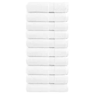 Ręczniki - vidaXL Ręczniki premium SOLUND, 10 szt., białe, 70x140 cm, 600 g/cm² - miniaturka - grafika 1