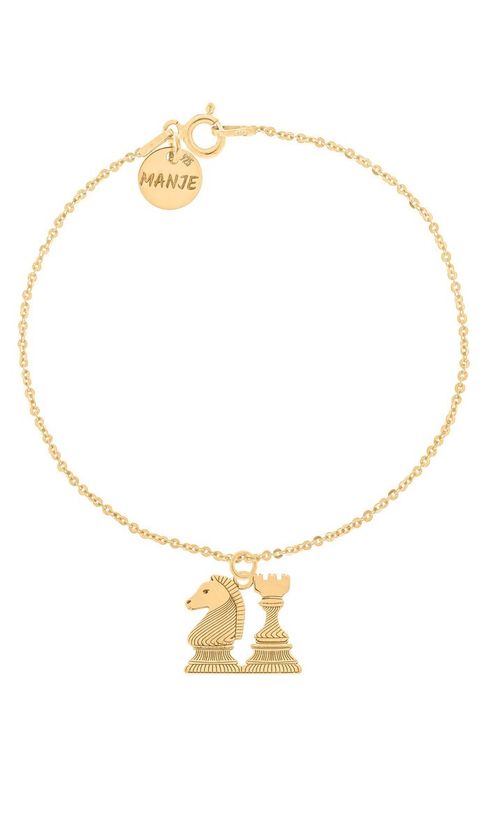 Pozłacana bransoletka z szachami