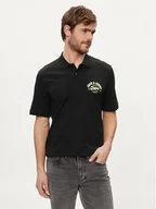 Koszulki męskie - Jack&Jones Polo Logo 12246692 Czarny Standard Fit - miniaturka - grafika 1