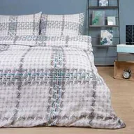 Pościel - Darymex Pościel bawełniana 220x200 szara krata pepitka 71470/1 Cottonlove 6 - miniaturka - grafika 1
