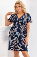 Piżamy damskie - Koszulka nocna damska plus size Helen, Kolor granatowy, Rozmiar 3XL, Donna - Primodo.com - miniaturka - grafika 1
